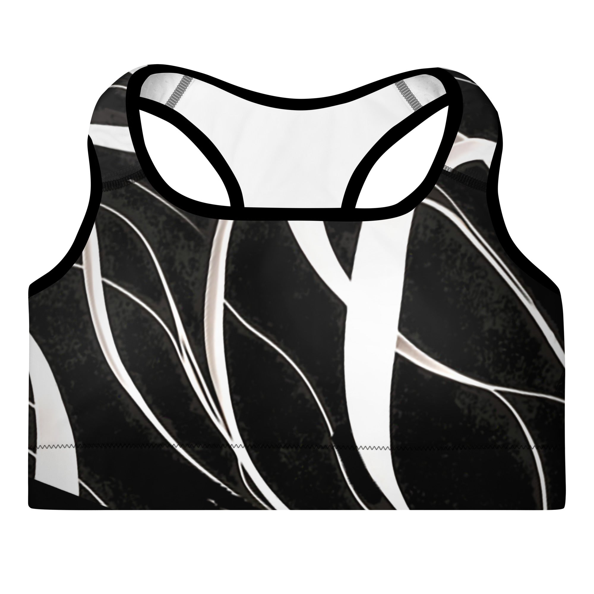 Black & White Sports Bra. Gym top or Dance top. Yoga top or bra for pilates. La Danza by WickedYo.